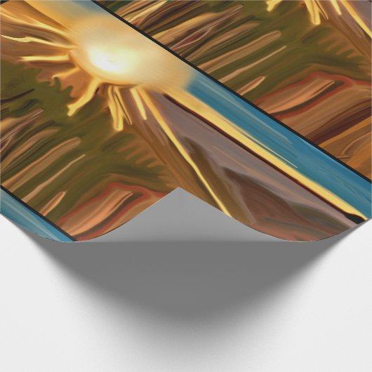 Tanz des Kakteen Geschenkpapier (Ecke)