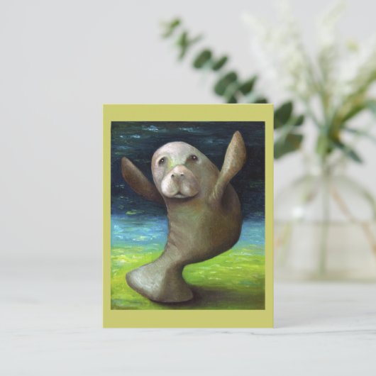 Tanz des Manatees Postkarte (Stehend Vorderseite)