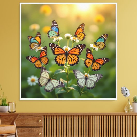 Tanz des Schmetterlings Leinwanddruck (Insitu (Wohnzimmer))