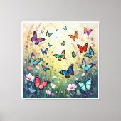 Tanz des Schmetterlings Leinwanddruck (Vorderseite)