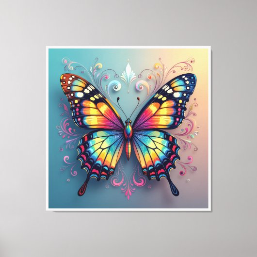 Tanz des Schmetterlings Leinwanddruck (Vorderseite)