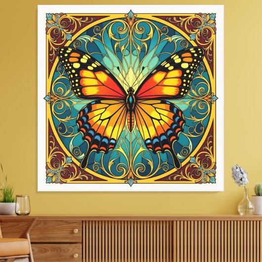 Tanz des Schmetterlings Leinwanddruck (Insitu (Wohnzimmer))