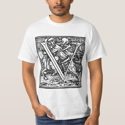 Tanz des Todes Buchstabe V Shirt (Vorderseite)