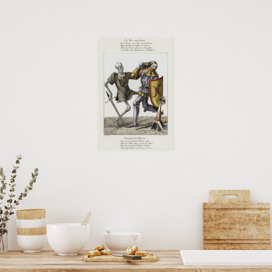 Tanz des Todes - Der Ritter Poster (Küche)