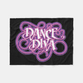 Tanz-Diva Fleecedecke (Vorderseite (Horizontal))