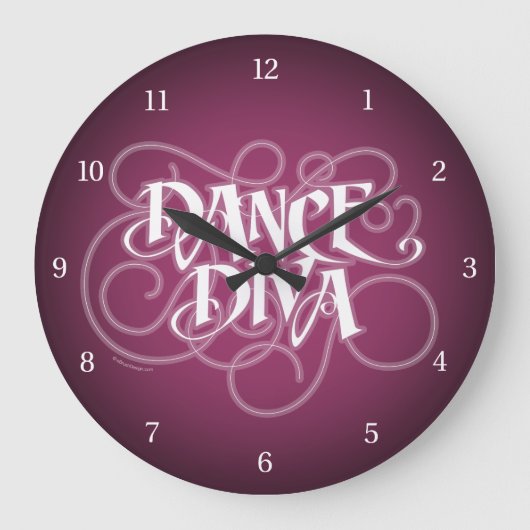 Tanz-Diva Große Wanduhr (Vorderseite)