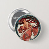 Tanz durch Alfons Mucha 1898 Button (Vorne & Hinten)