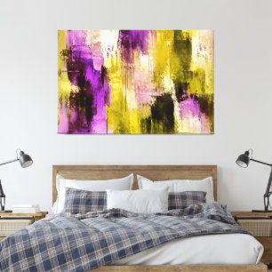 Tanz durch violetten expressiven modernen abstrakt leinwanddruck