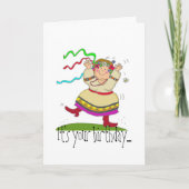 Tanz ein bisschen Geburtstag Karte (Vorderseite)