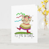 Tanz ein bisschen Geburtstag Karte (Gelbe Blume)