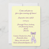 Tanz-Erwägung Ballerina Einladung (Rückseite)