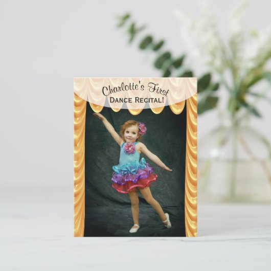 Tanz-Erwägung Fotovorlage Einladung (Stehend Vorderseite)