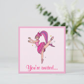 Tanz Erwägungsgrund Ballett: Ballerina mit Bow Einladung (Stehend Vorderseite)