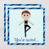 Tanz-Erwägungsgrund mit Jungen-Tänzer Einladung (Vorne/Hinten)
