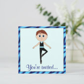 Tanz-Erwägungsgrund mit Jungen-Tänzer Einladung (Stehend Vorderseite)