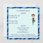 Tanz-Erwägungsgrund mit Jungen-Tänzer Einladung (Rückseite)