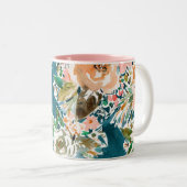 TANZ ESSEN SCHLAF-WIEDERHOLUNG bunte hübsche Zweifarbige Tasse (VorderseiteRechts)