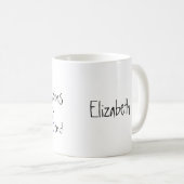 Tanz fängt an, wo Wörter individuellen Namen Kaffeetasse (VorderseiteRechts)
