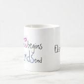 Tanz fängt an, wo Wörter individuellen Namen Kaffeetasse (Mittel)