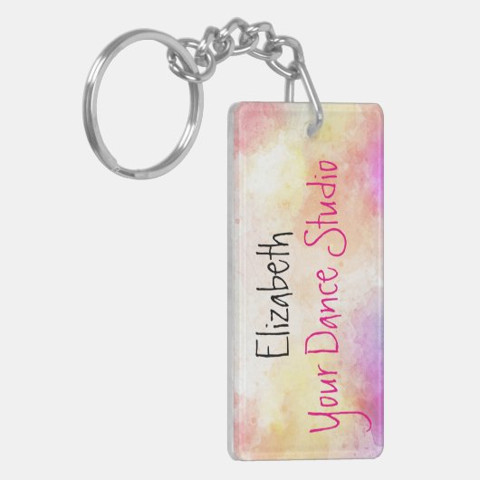 Tanz fängt Name-und Tanz-Studio an Schlüsselanhänger (Vorderseite links)