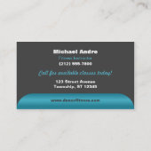 Tanz-Fitness-blaue Geschäfts-Karten Visitenkarte (Rückseite)