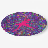 Tanz für Frieden Pappteller (Schrägansicht)