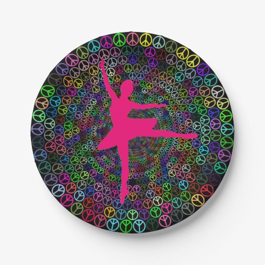 Tanz für Friedenspapier Pappteller (Vorderseite)