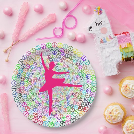 Tanz für Friedenspapier Pappteller (Party)