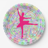 Tanz für Friedenspapier Pappteller (Vorderseite)