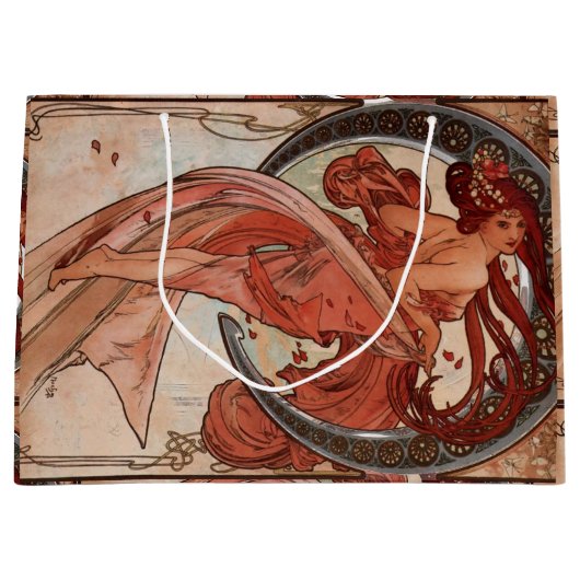 Tanz-Geschenk-Tasche Alphonse Mucha Große Geschenktüte (Vorderseite)