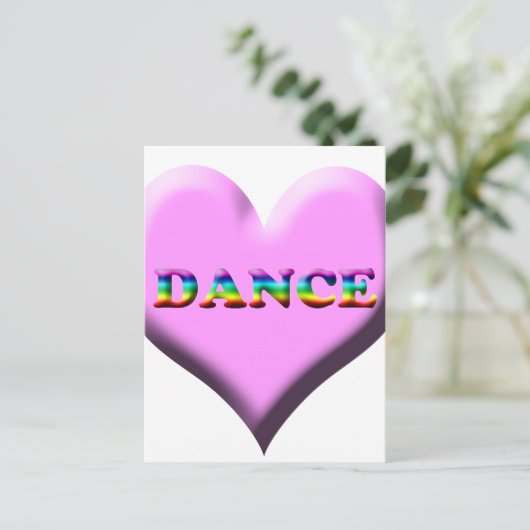 Tanz! Geschenke Postkarte (Stehend Vorderseite)