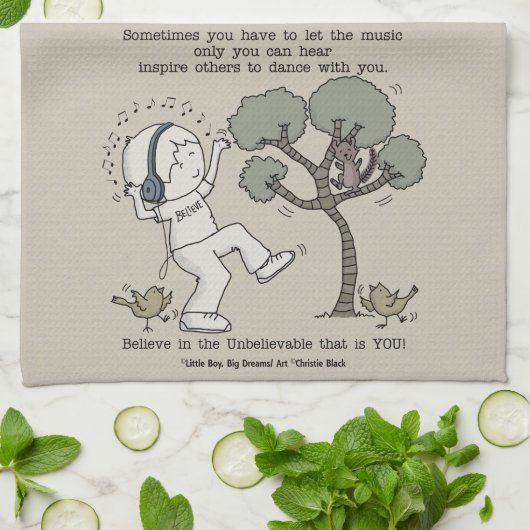 Tanz Geschirrtuch (Gefaltet)