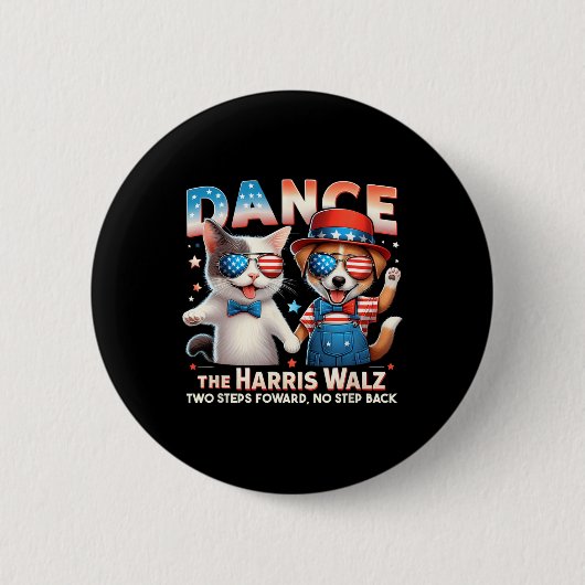 Tanz Harris Wheimer Funny Cat Ladys Kamala H Button (Vorderseite)