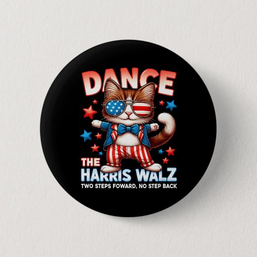 Tanz Harris Wheimer Funny Cat Ladys Kamala H Button (Vorderseite)