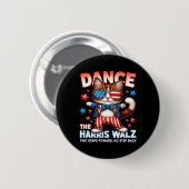 Tanz Harris Wheimer Funny Cat Ladys Kamala H Button (Vorne & Hinten)