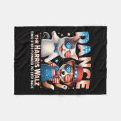 Tanz Harris Wheimer Funny Cat Ladys Kamala H Fleecedecke (Vorderseite (Horizontal))