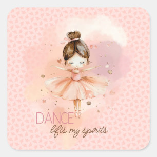 Tanz hebt meine Spiralen Pink Ballet Aufkleber