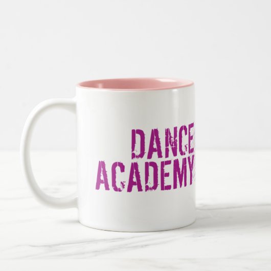 Tanz-Hochschulfarbtänzer-Logo Zweifarbige Tasse (Links)