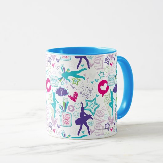 Tanz-Hochschulmuster Tasse (VorderseiteRechts)