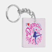 Tanz - I Liebe Tanz Schlüsselanhänger (Vorderseite links)