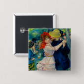 Tanz im Bougival Pierre Renoir Button (Vorne & Hinten)