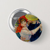 Tanz im Bougival Pierre Renoir Button (Vorne & Hinten)