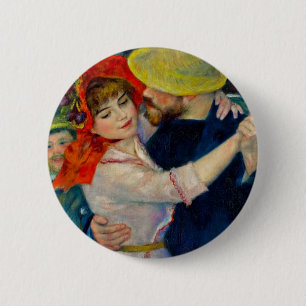 Tanz im Bougival Pierre Renoir Button