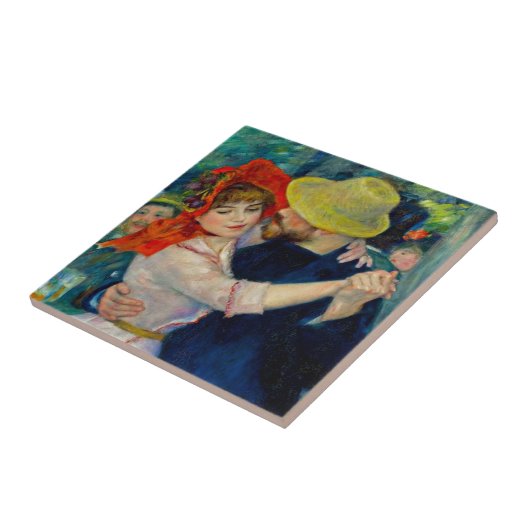 Tanz im Bougival Pierre Renoir Fliese (Seite)