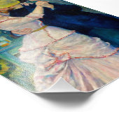 Tanz im Bougival Pierre Renoir Fotodruck (Ecke)