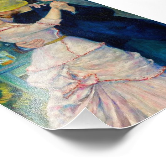 Tanz im Bougival Pierre Renoir Fotodruck (Ecke)