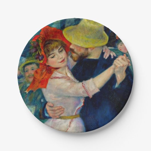 Tanz im Bougival Pierre Renoir Pappteller (Vorderseite)