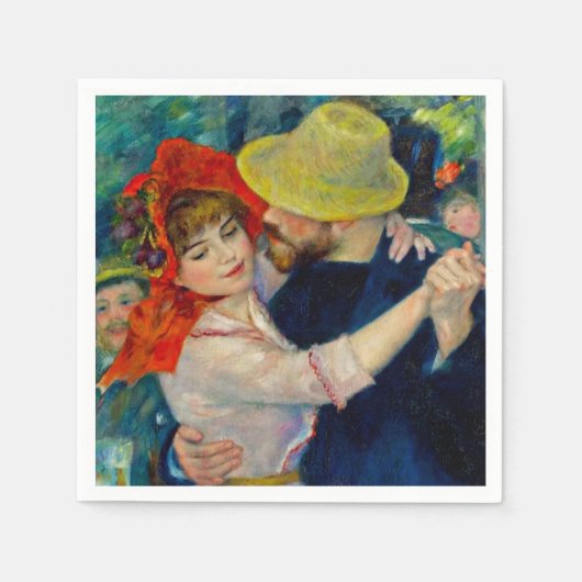 Tanz im Bougival Pierre Renoir Serviette (Vorderseite)