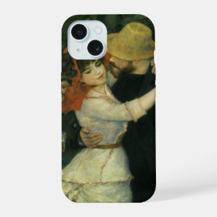 Tanz im Bougival von Pierre Renoir, Vintage Kunst iPhone 15 Hülle
