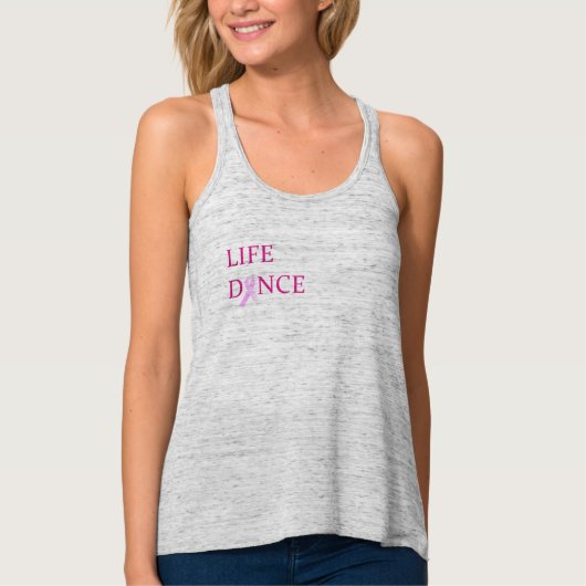 Tanz im Rain Breast Cancer Awareness Tank Top (Vorderseite)